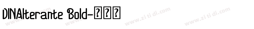 DINAIterante Bold字体转换